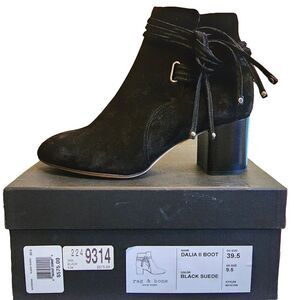 Rag & Bone Black Suede Ankle Boots Women's 9.5
